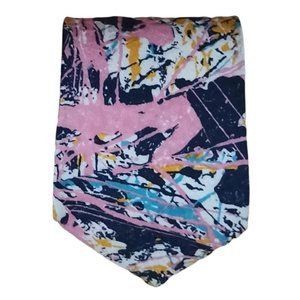 SANTOSTEFANO Blue Art Silk Tie ITALY 62”/ 3.8” EC